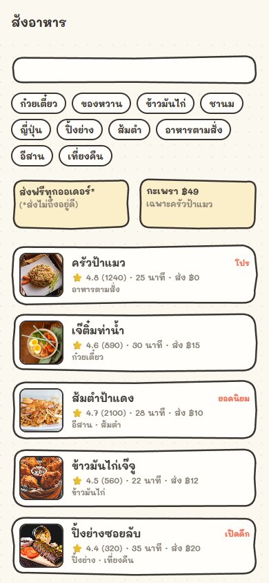 When? food delivery restaurant list